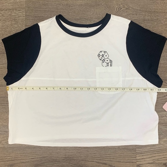 Savage X Fenty Essential Racer Baby Pocket Tee - Size 1X - White/Black - NWT - Picture 8 of 11